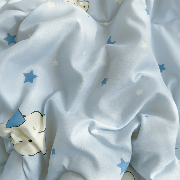 [중국발 다이렉트 메일] Lullabuy 섬세하고 시원한 대두섬유 2겹실 에어컨 퀼트 여름 쿨링 퀼트(퀼트만) 트윈 사이즈 러브베어 3