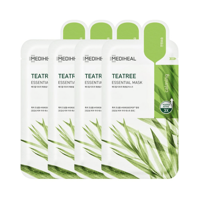 Teatree Sheet Mask 4ct – Calming & Oil Control with 3X Teatree Active