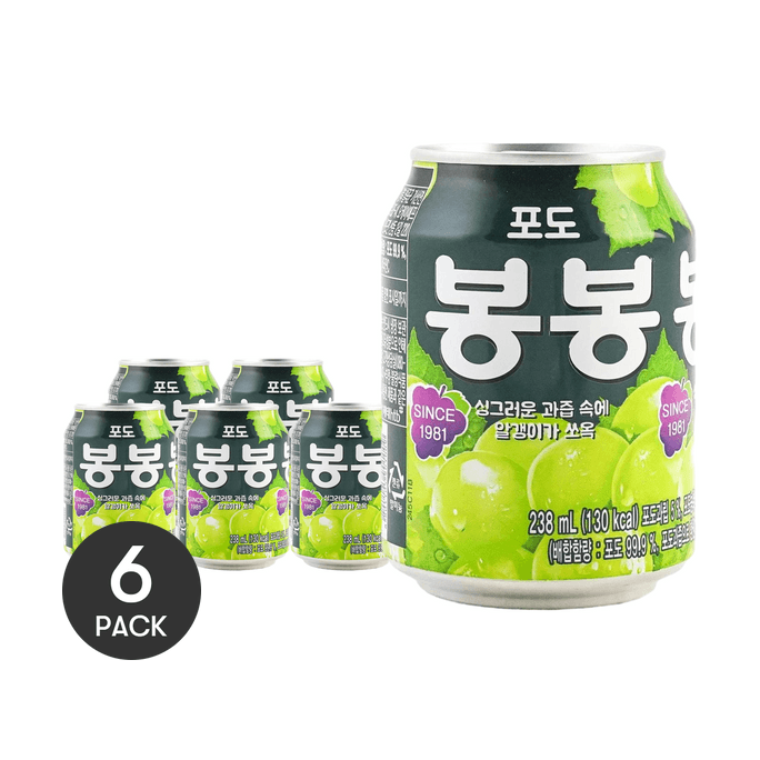 韓國HAITAI 葡萄果肉汁 238ml *6【6份超值裝】