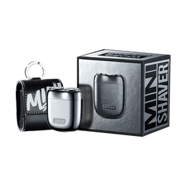 YOOSE有色 潮流便捷合金剃须刀套装 男士车内专用电动迷你刮胡刀 全身防水 男友礼物 #MINI 2.0 电镀银 10.5*10.5*8.4cm【王一博同款】