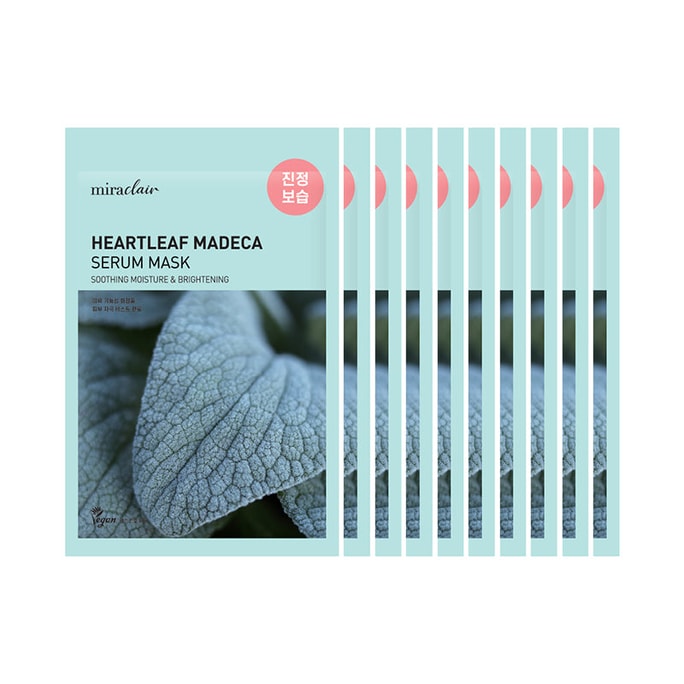 Miraclair Heartleaf Madeca Serum Mask 10 Pack