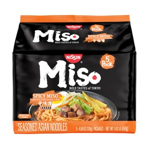 日本NISSIN日清 香辣味噌味拉面 130g*5包 【东京浓郁风味】【无人工香精】