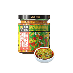 Chopped Chili With Crisp Stem Vegetable Sauce Spicy 200g 1 Bottle Crisp Preserved Vegetable For Rice
