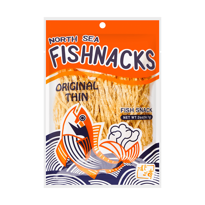 Fishnacks - Dried Mixed Fish Jerky Strips, 0.2oz