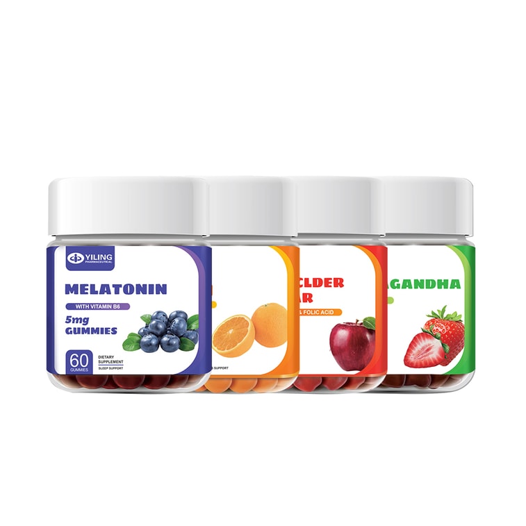 [미국에서 온 다이렉트 메일] 체중 감량 및 해독/장 건강을 위한 Yiling 사과식초 구미 60캡슐/병 4