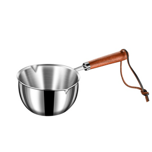 식품 등급 스테인리스 스틸 미니 다기능 프라이팬, 오일 붓기 팬, 뜨거운 오일 냄비, 오일 붓기, 삶은 계란, 핫 버터 초콜릿, 핫 밀크 커피 아티팩트 200ml
