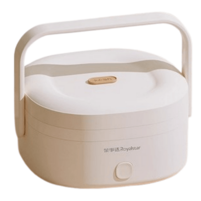 No water required electric hot lunch box plug-in heating self-heating off-white 1.2L 1 piece