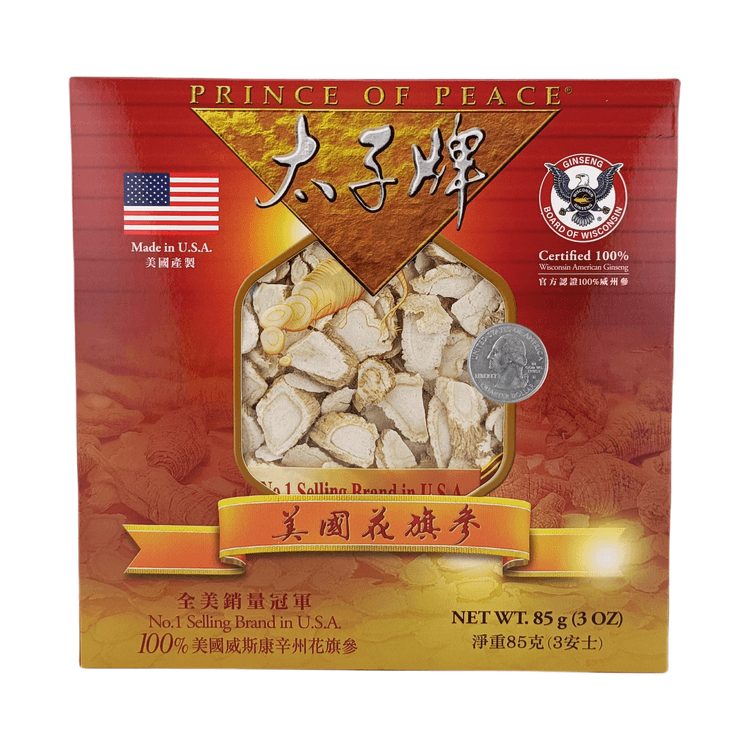 【未開封】アメリカ　ウィスコン州　高麗人参　ハーブ　Ginseng PRINCE OF PEACE プリンスブランド ウィスコンシン産高麗人参スライス