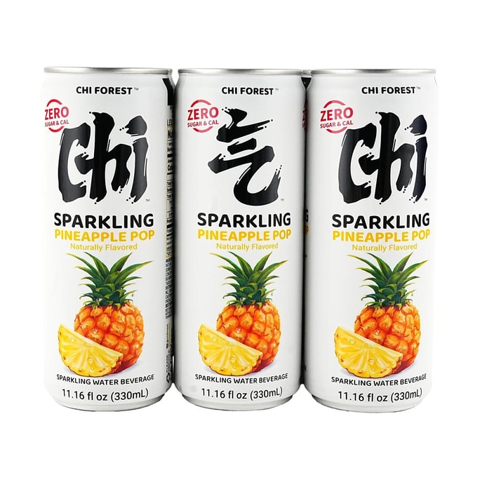 元氣森林 蘇打氣泡水 鳳梨口味 330ml*6罐裝【0糖0卡0脂】【網紅汽水】【夏日冰飲必備】