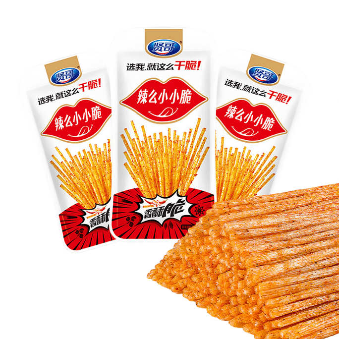 【中国直邮】 贤哥 辣条辣么小小脆  香脆小辣棒休闲馋嘴零食小包装180g