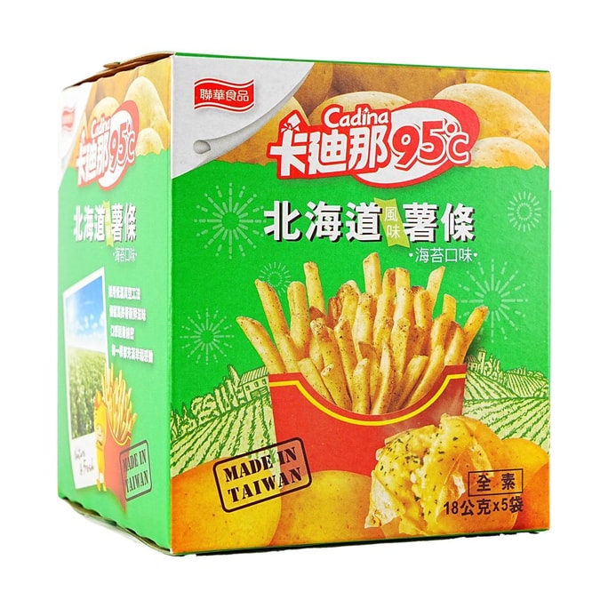 台湾卡迪那 北海道风味脆薯条 海苔味 5包入 90g