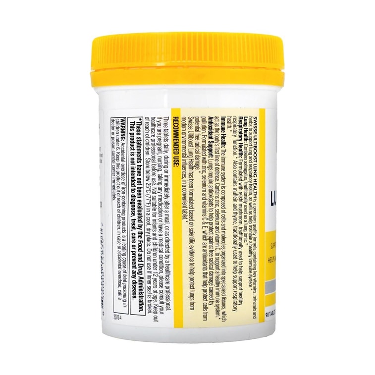 울티바이트 폐 건강 지원, 90정 - 호흡기 건강 복합제 | 연기 및 공기 입자 지원 4