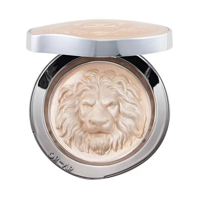 Lion Ginger Highlighter 1 Box 02# Ginger Aurora, Fine Shimmer Contour And Highlight All-in-One Palette, Aurora Face Contour Highlighter Powder