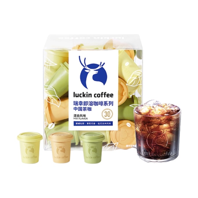 【中国直邮】 瑞幸咖啡 茶咖系列 混合装(每个口味各10颗)  30杯 69g