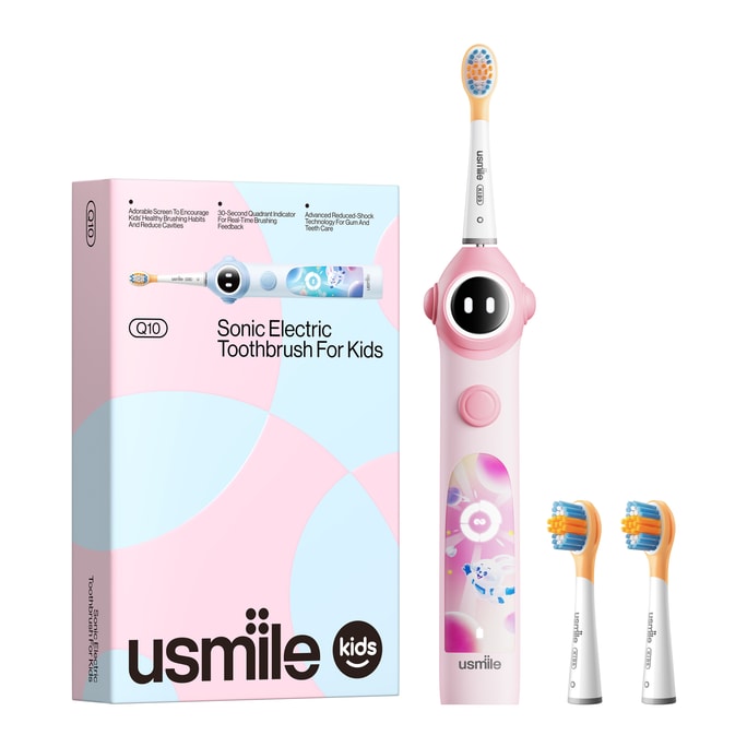 【美國直效郵件】USMILE 笑容加 Q10 兒童電動牙刷 粉紅色 1支裝