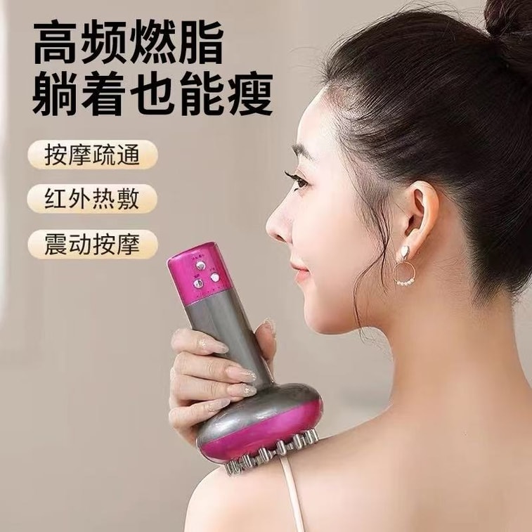 敏煌 【官方授权 全新升级】电动经络刷全身通用经络仪揉肚子神器腹部按摩器全身疏通加热疏通 旗舰版PRO 灰紫色1个 4