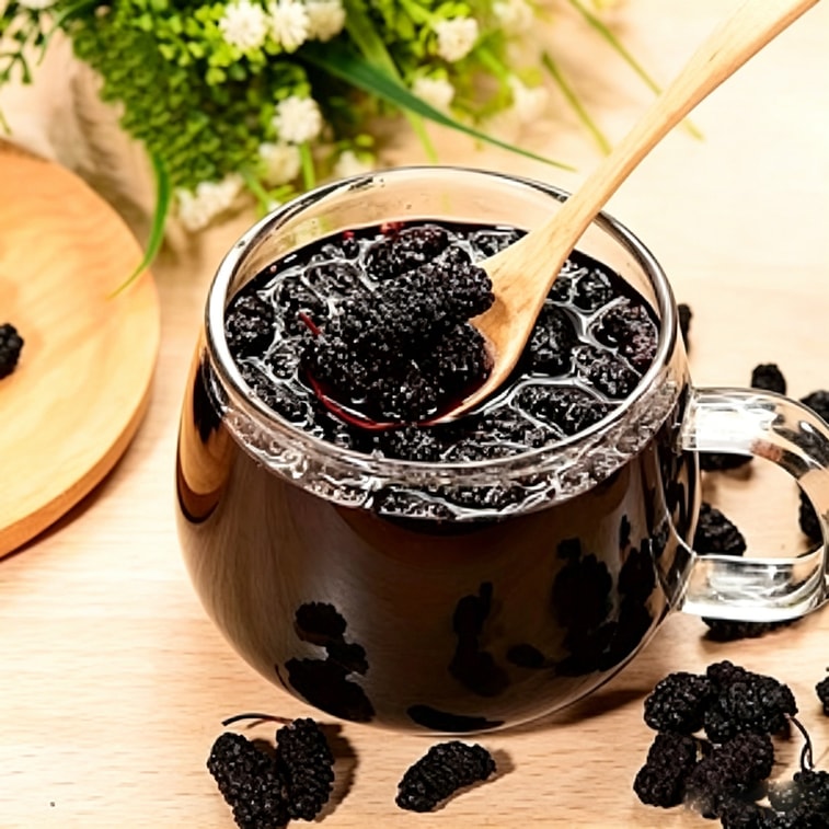 【Expédition directe du Canada】 Sivantha Mûre Noire 4,23 oz (120g) Thé aux fruits Mûres séchées au soleil Chaque bouchée est pleine d'anthocyanes, une douceur sans fard, un thé aux fruits sain et délicieux 6