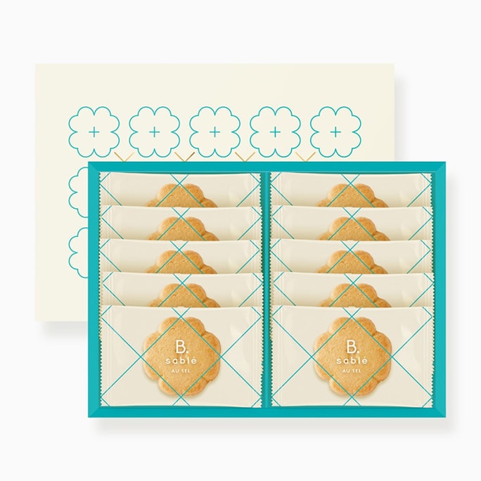 【日本直邮】 日本 坂角总本铺 原味海盐曲奇饼干 10枚装