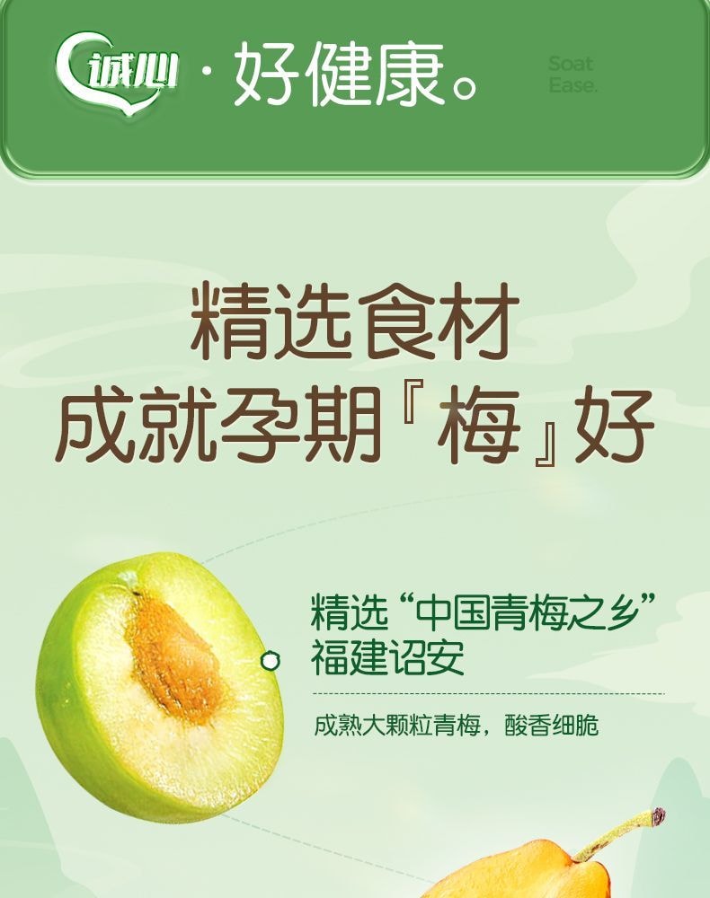 【中国直邮】 孕味食足 话梅孕妇话梅干无糖孕期孕吐酸梅子解馋缓解零食  西梅100g+杨梅干120g