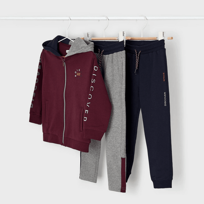 MOM LOVES ME 4844-015 男の子用フード付きジャケットとパンツ2枚セット 4歳