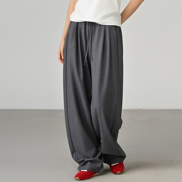 dress pants loose Unisex Black Suit Pants | Loose Oversized Wide Leg Dress Pants