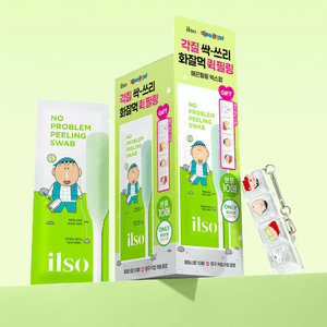 문제없는 필링 면봉 10개입【OY 한정판】【부드러운 각질 제거】【균일한 피부결】【보너스 짱구 키링 포함】