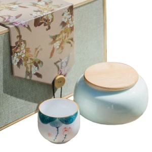 美国 赵赵的茶 zhaotea 新中式茶礼盒· 荷塘月色 精致伴手礼·一罐一杯 【花香白牡丹20g】