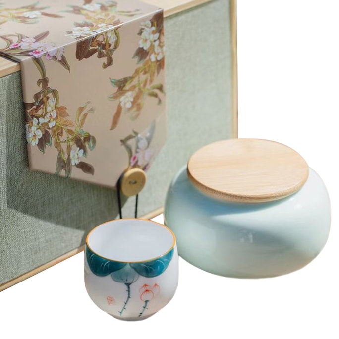 New Chinese Gift Set: Lotus in the Moonlight [Floral Lapsang Souchong 50g]