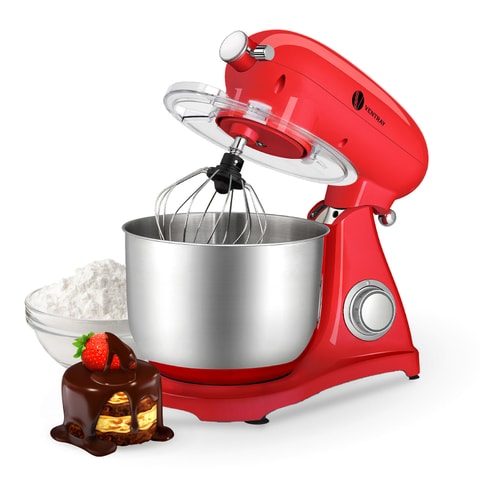 Stand Mixer 6-Speed 4.5-Quart Stainless Steel Bowl Red - Yamibuy.com