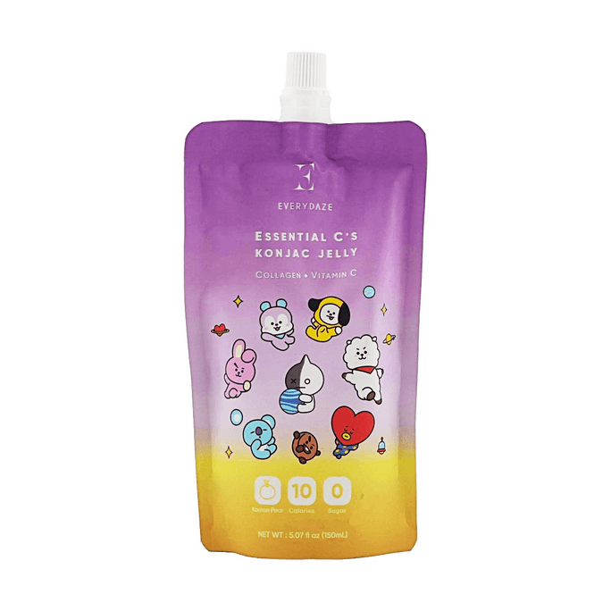 곤약젤리 한국 배 5.07 fl oz 1개입 【BT21 에디션】【콜라겐 & 비타민 C 함유】