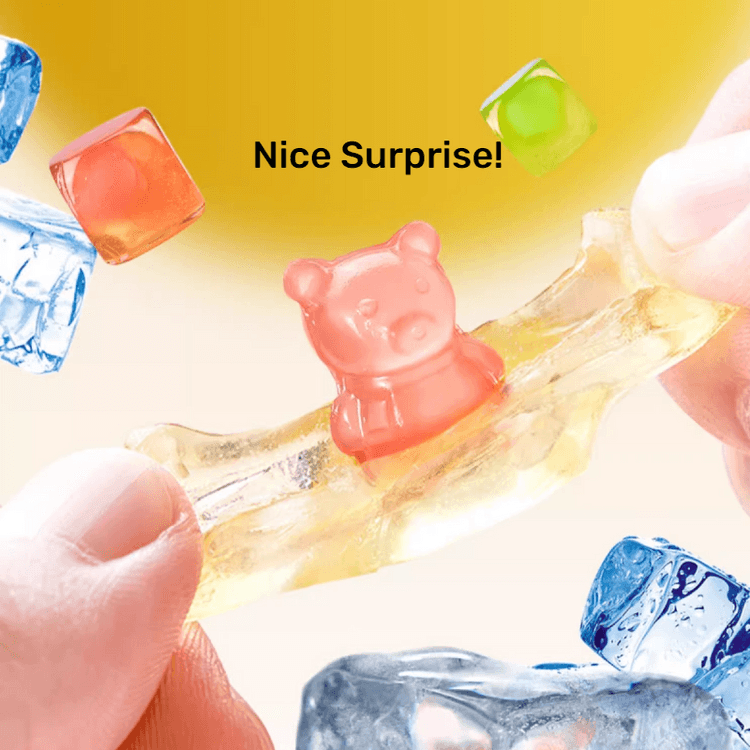 XINQITIAN [6packs]3D Fun Peelable Jelly Gummy Candy, Christmas