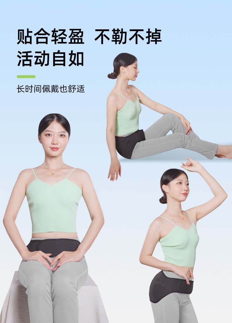 【中国直邮】 艾邑 艾灸臀部热敷神器坐灸人参龙脑臀灸贴八髎穴随身灸腰臀淤堵草本贴 黑色 一个装