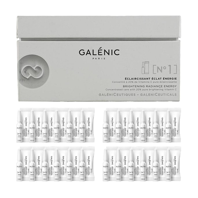 GALENIC科兰黎 1号光感活力VC精华 24组 原型活VC精华粉+专研肌底精华液 一夜焕亮 细嫩透光【赵丽颖同款】