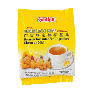 Instant Ginger Lemon Drink with Honey 12.6oz【Honey Ginger Tea】【Lemon Flavor】【Instant Drink】
