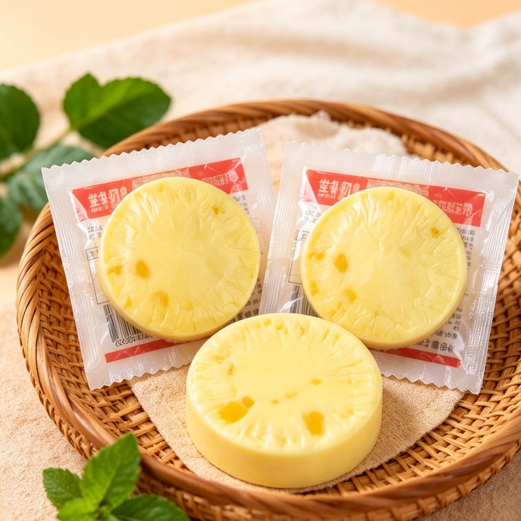 Yellow Peach Yogurt Cake 200g Handmade Northeast Dairy Snack 【Fermented With Fresh Milk】【Real Diced Yellow Peach Inside】【No Artificial Preservatives】 5