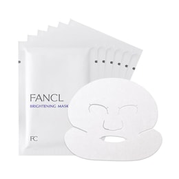 【日本直邮】FANCL  美白面膜 胶原蛋白补水提亮肤色 6枚