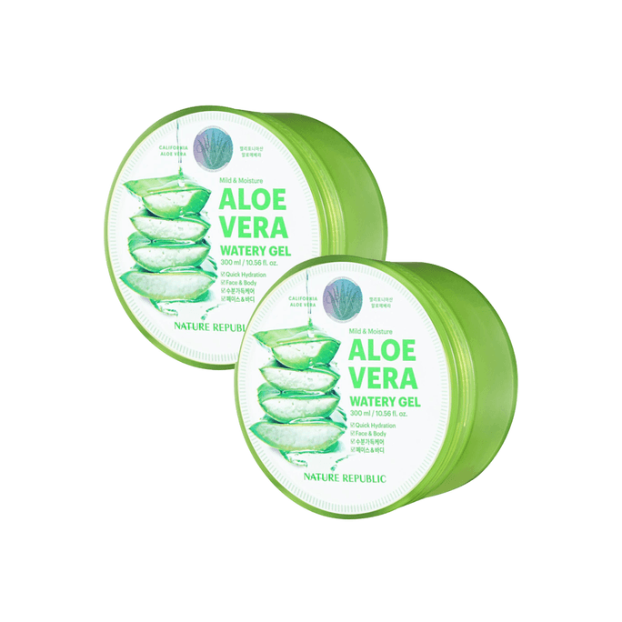 Soothing And Moisture Aloe Vera 92% Soothing Gel, 300ml*2