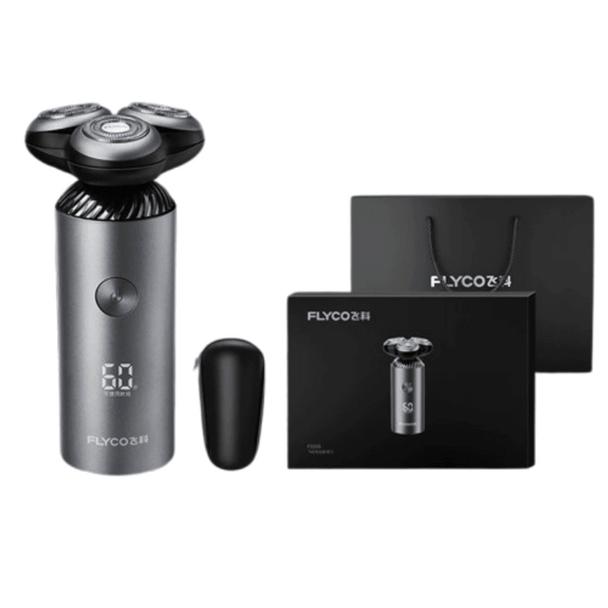 Smart Men's Electric Shaver with Fast Charging & Water Resistance - Gift Set for Boyfriend Space Silver Single Unit Gift Box Packaging