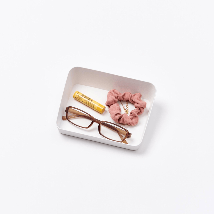 Vanity Tray - Angled - Small - Steel White - Yami.com