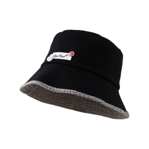 【中国直邮】 HSPM 贴布韩版字母刺绣渔夫帽日系文艺休闲遮阳盆帽 黑色F 1顶