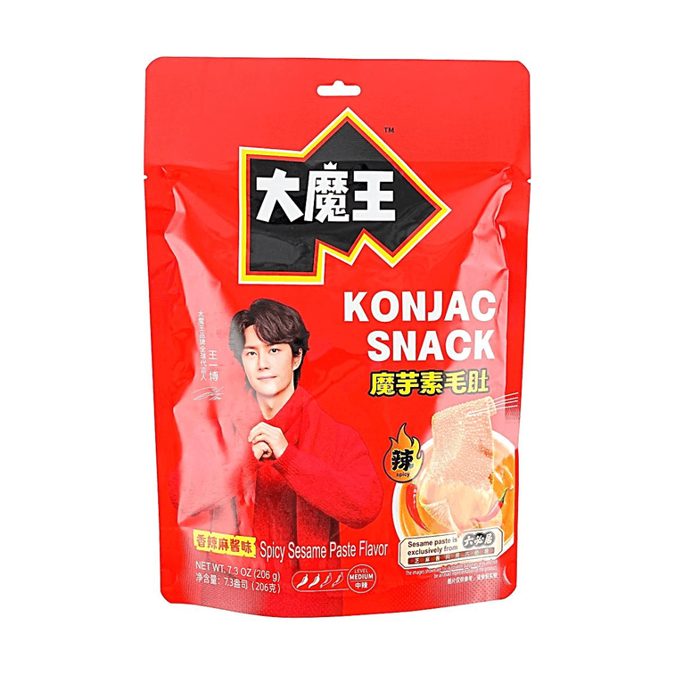 Mowon Konjac Snacks Spicy Sesame Flavor+Cilantro Sesame Sauce Vegetarian Tripe, 24.48 oz【2 Combo Packs】 9