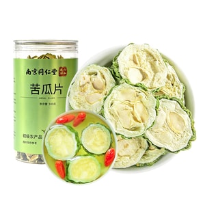 Bitter Melon Slices 100g 【Only Middle Section·Sun-Dried·Herbal Tea】 Natural No Additives Fleshy Melon Core Heat-Clearing Pairs Goji Chrysanthemum 【Night Owls·Detox·Office Wellness】 No-Wash Brew