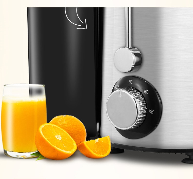 【中国直邮】 力好佳 多功能大口径原汁机果汁机电动家用刀头蔬菜水果榨汁机 1 把