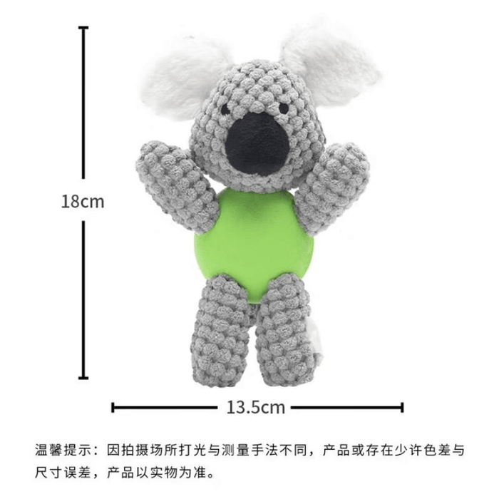 Itebu Fur Teddy Dog Toy for Teeth Grinding and Durability - 1 piece 3