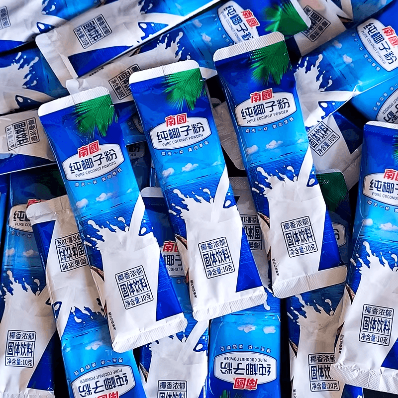 【中國直郵】 南國 正宗海南特產純椰子粉10克*10條無添加糖濃香型椰漿粉冷熱沖泡早餐