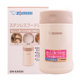 日本ZOJIRUSHI像印 不鏽鋼真空保冷保溫燜燒杯 500ml SW-EAE50CC #奶油白/米白