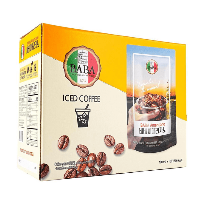 Iced Americano Coffee Drink 6.42 fl oz*10bags【Low Calories 0 Fat】