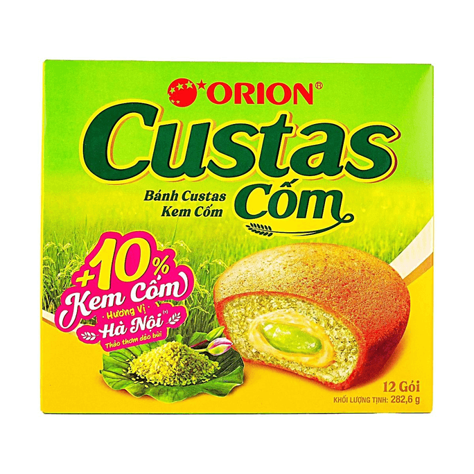 越南 ORION 河内风味夹心软蛋糕12枚装 235g【越南经典口味】【绵密夹心】【人气糕点】