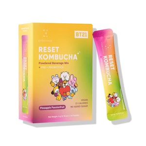 韩国EVERYDAZE 康普茶 纯素乳酸菌 10亿活菌 0糖 20kcal 降低肠道PH 改善消化 3个口味组合 #菠萝百香果味 10支入