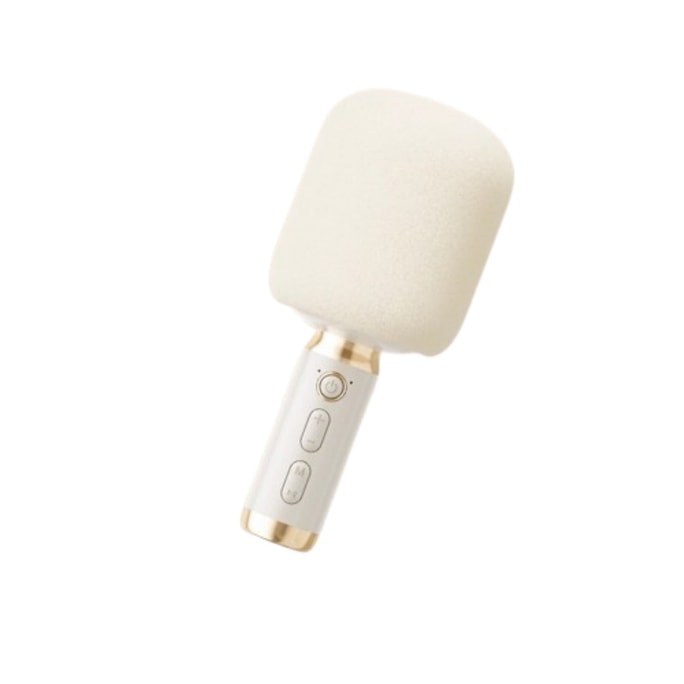 Sing Along with EveryoneM5 Bluetooth Microphone Speaker All-in-One Microphone for Home Singing & Family KTV Jasmine White Single Pack